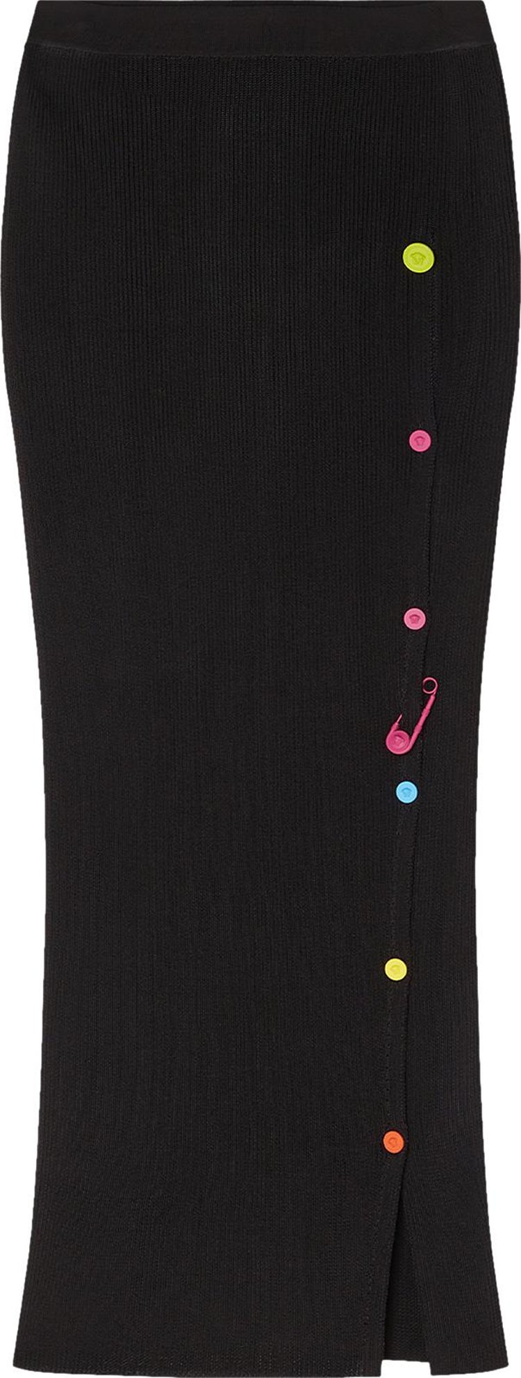Versace Rib Serie Knit Skirt 'Black'