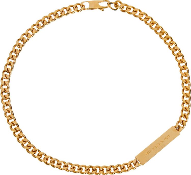 1017 ALYX 9SM Thinner ID Necklace 'Shiny Gold'