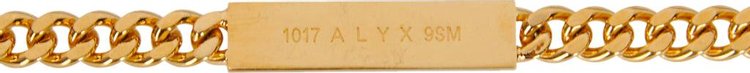 1017 ALYX 9SM Thinner ID Necklace Shiny Gold