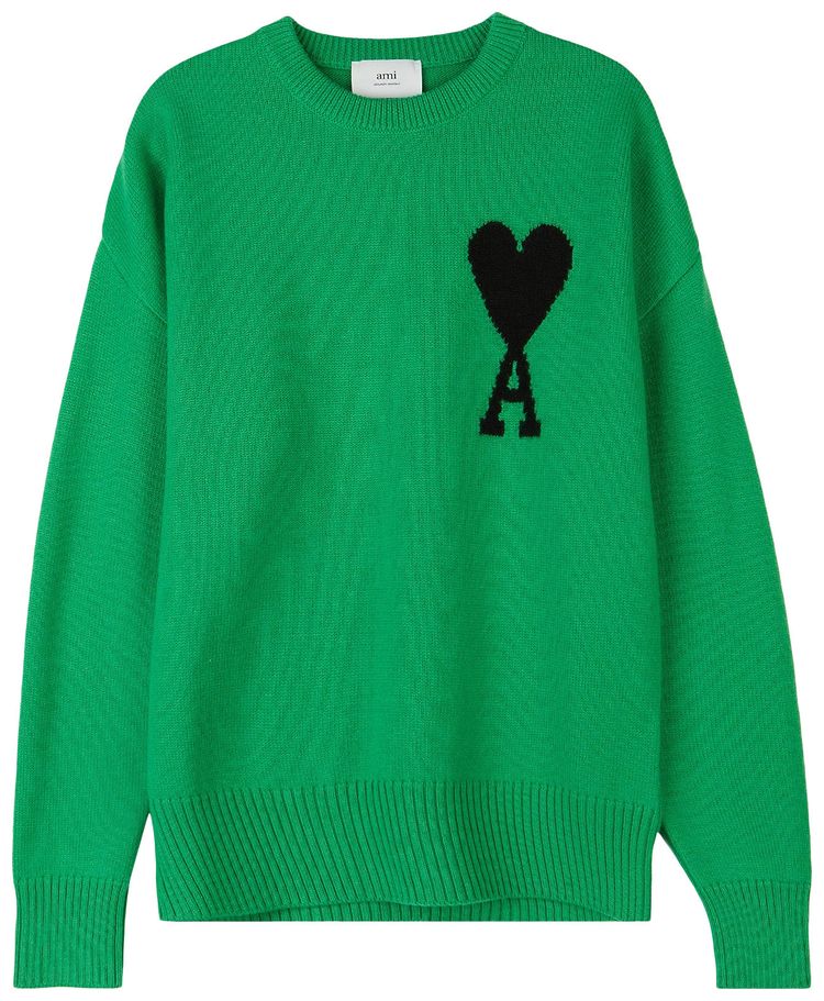 Ami Crewneck Sweater GreenBlack