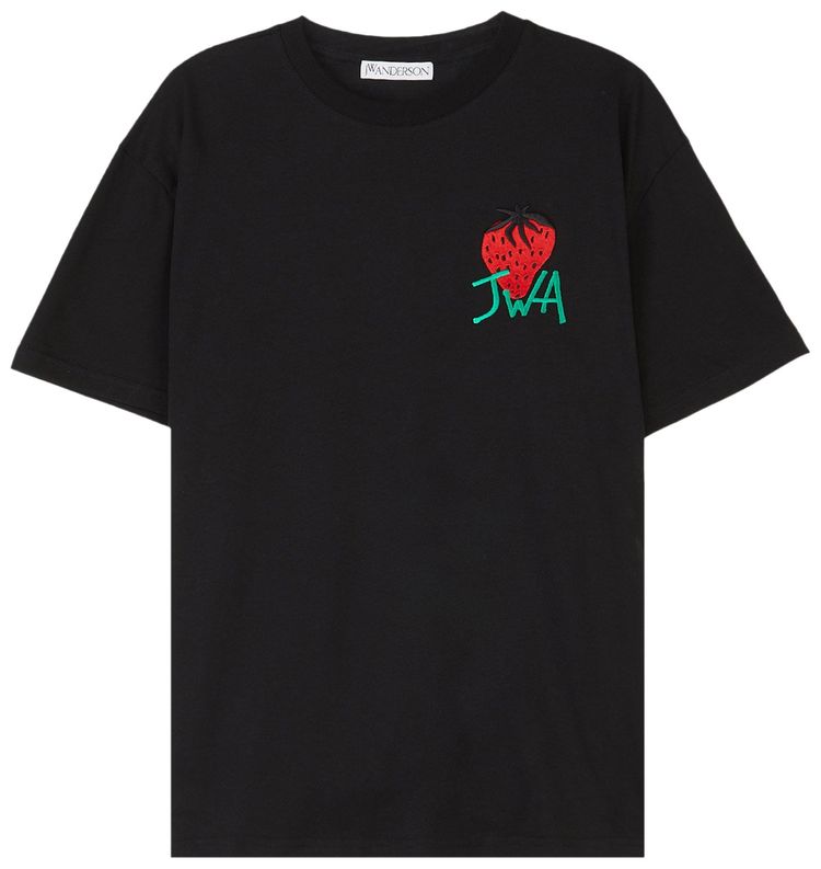 JW Anderson Strawberry Tee Black