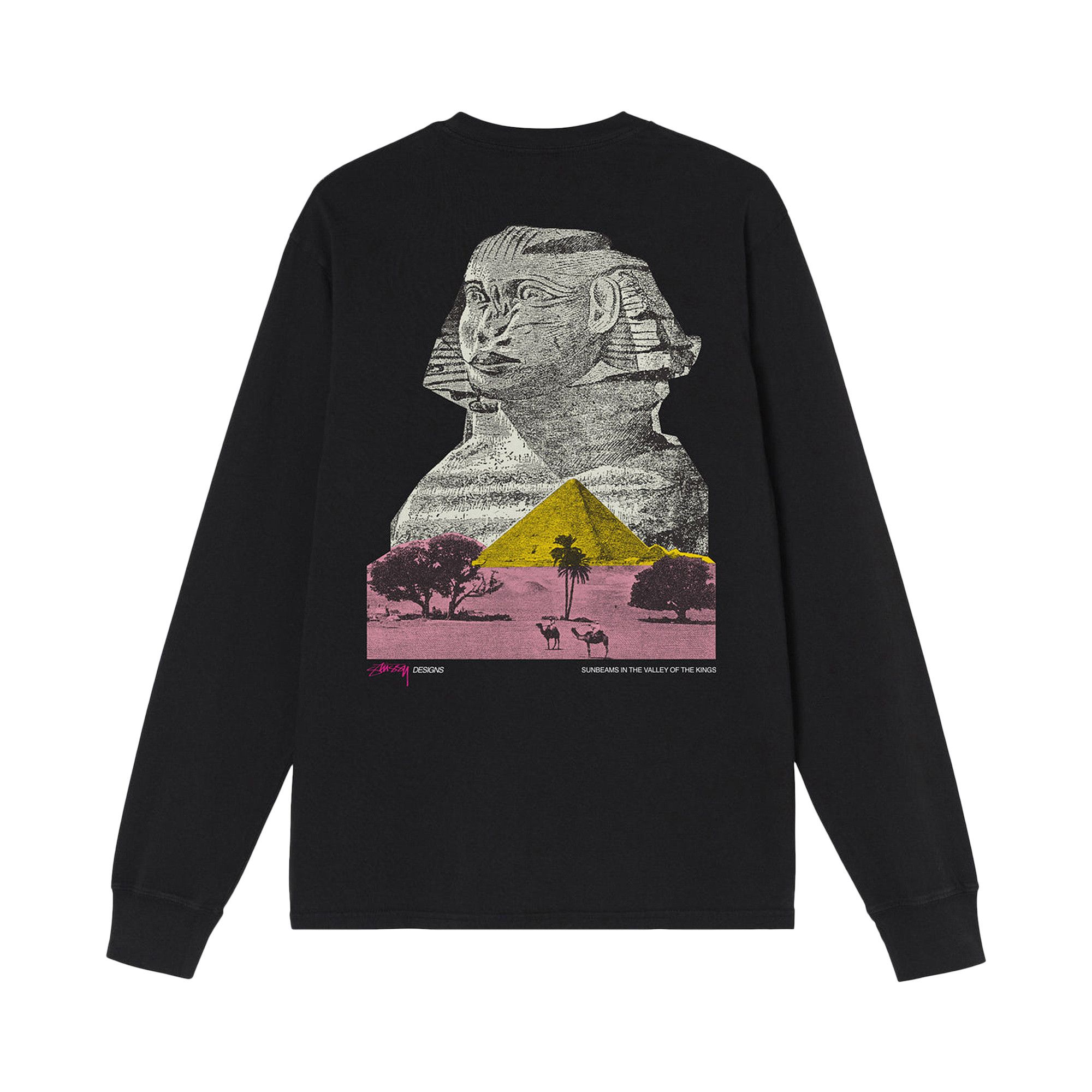 Buy Stussy Sphinx Pigment Dyed Long-Sleeve Tee 'Black