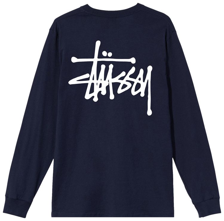 Stussy Basic Long Sleeve Tee Navy