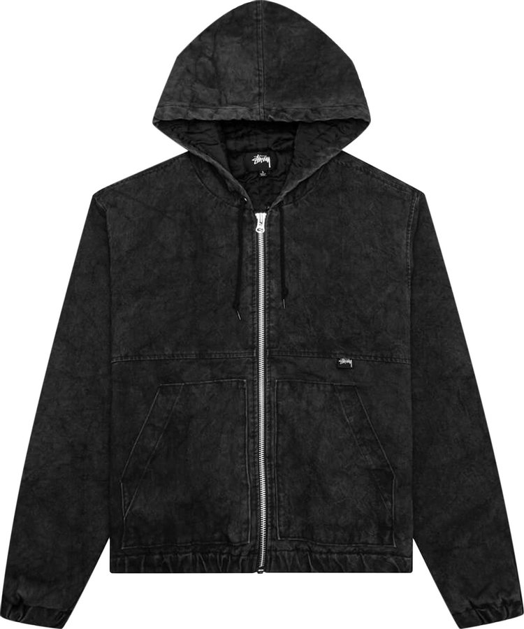 Buy Stussy Washed Canvas Insulated Jacket 'Black' - 115621 BLAC | GOAT
