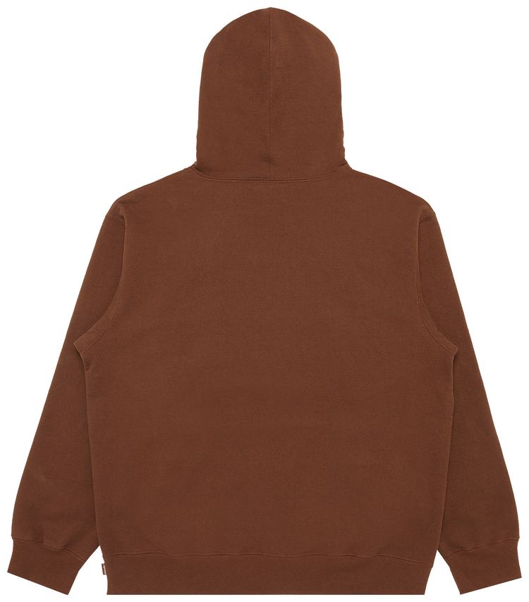 Supreme Bling Box Logo Hooded Sweatshirt Dark Brown