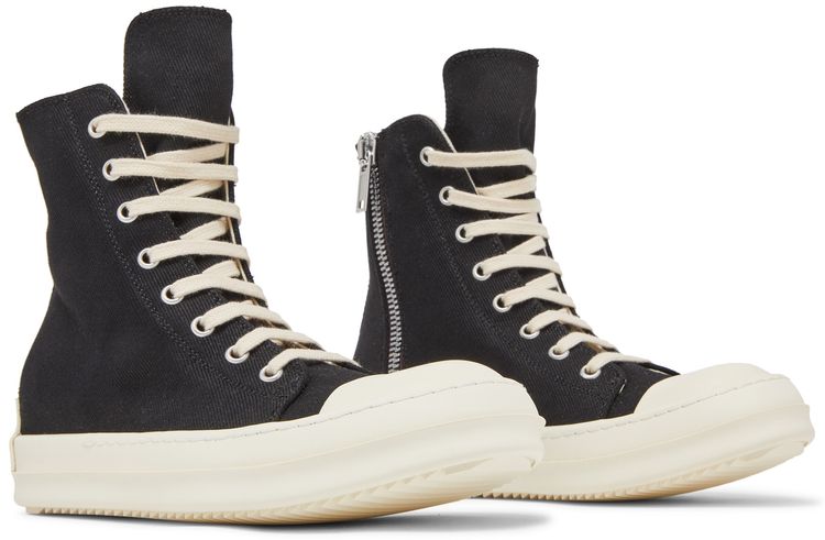Rick Owens Wmns DRKSHDW Fogachine Cotton Denim High Black Milk