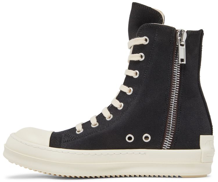Rick Owens Wmns DRKSHDW Fogachine Cotton Denim High Black Milk