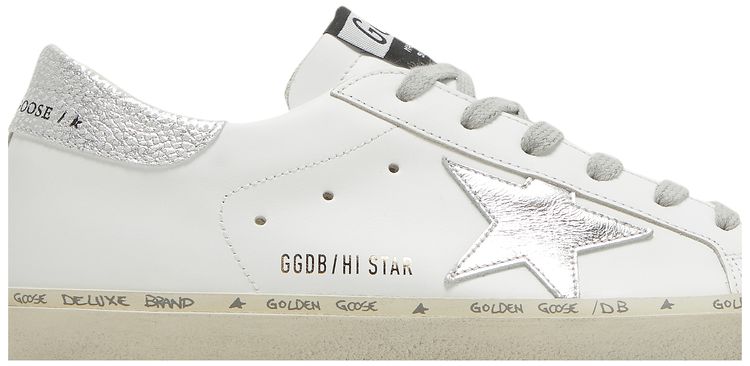 Golden Goose Wmns Hi Star White Silver