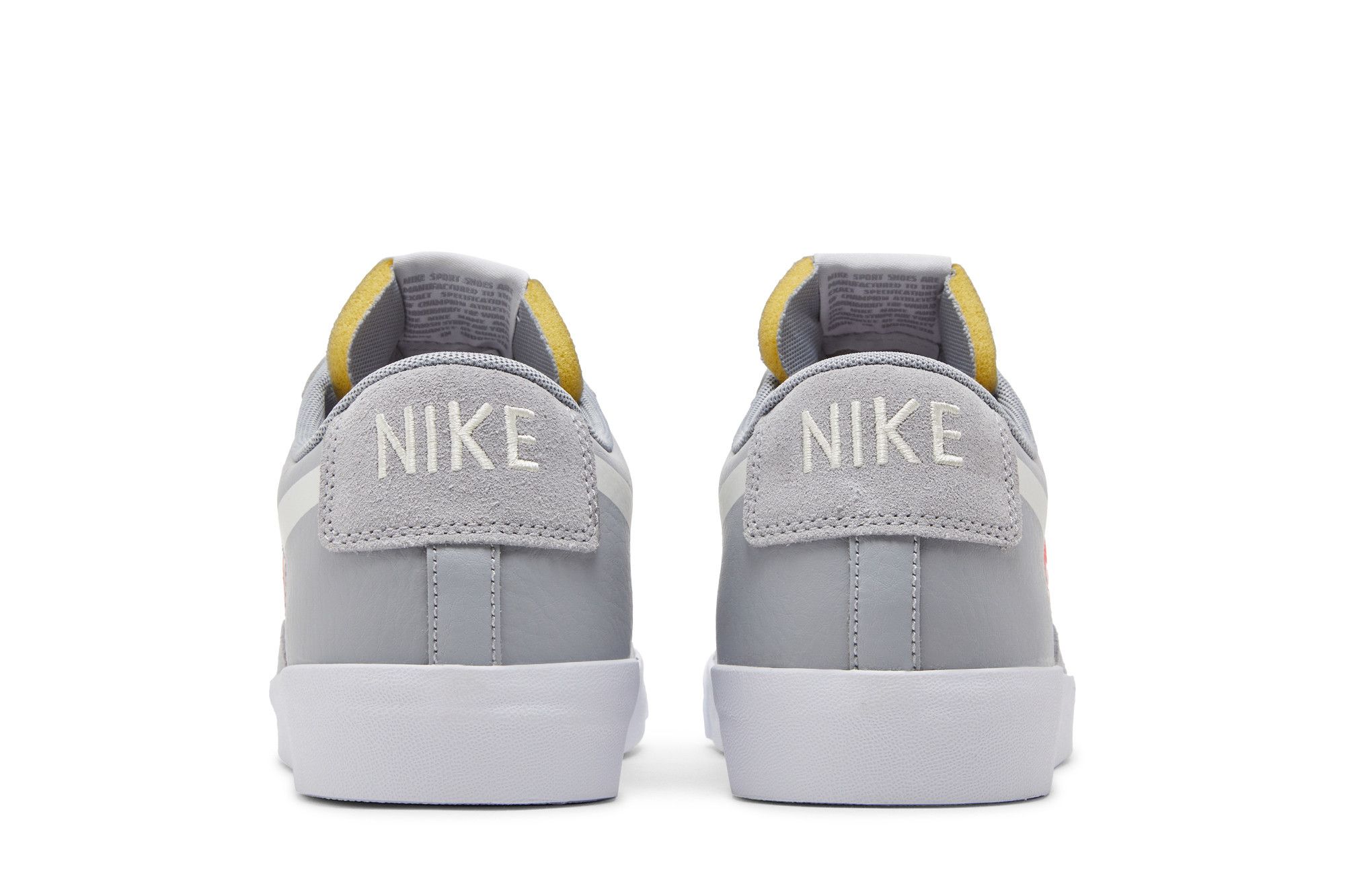 grey nike blazers low