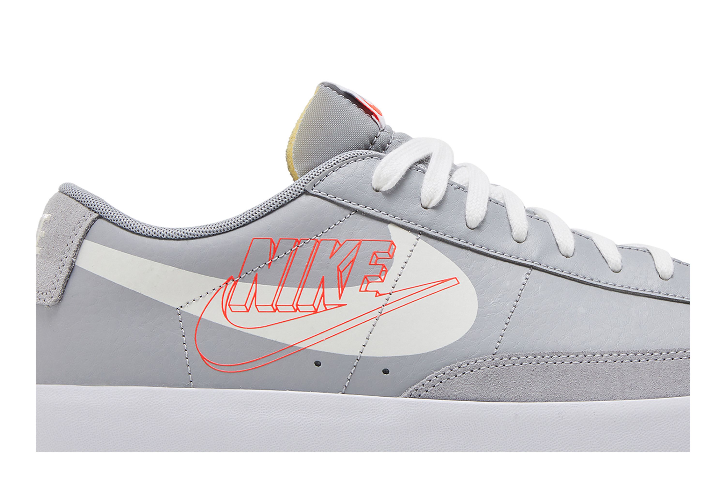 grey nike blazers low