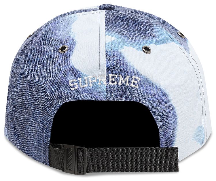 Supreme x The North Face Bleached Denim Print 6 Panel Indigo