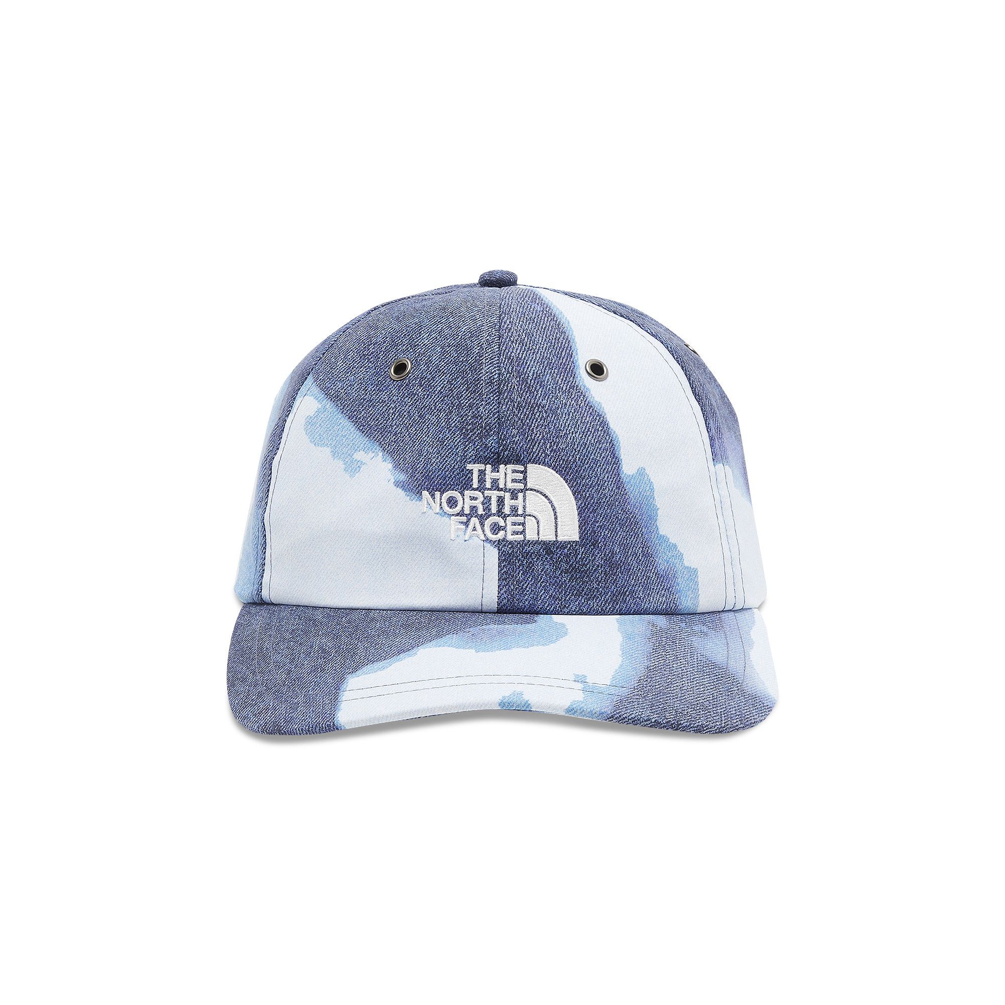 品質は非常に良い Buy 6-Panel Print Denim Bleached Face North The x Supreme 帽子