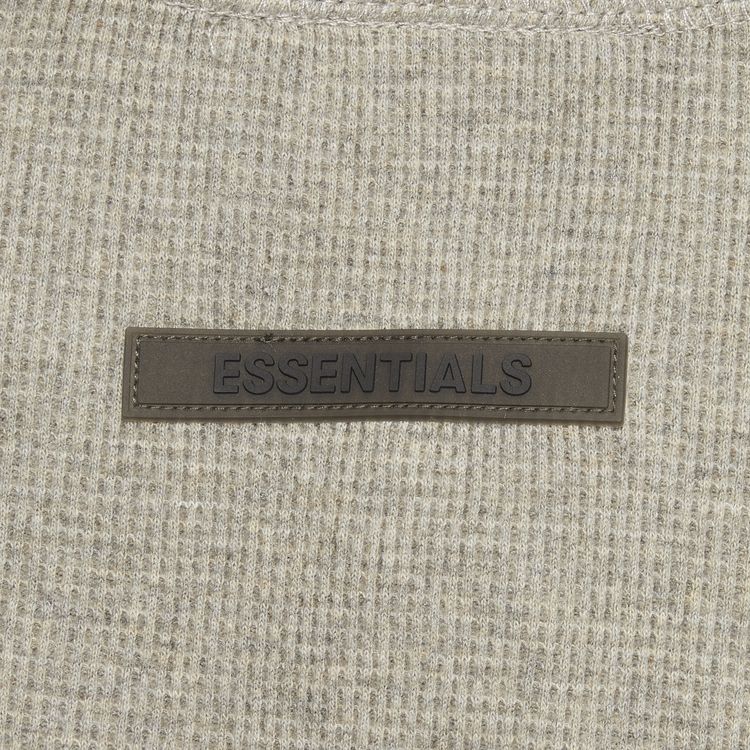 Fear of God Essentials Thermal Henley Long Sleeve Heather