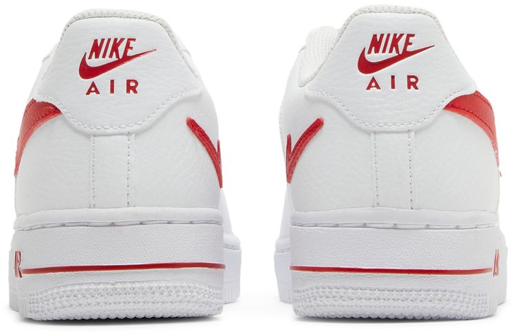 Nike Air Force 1 GS Cut Out Swoosh   White University Red