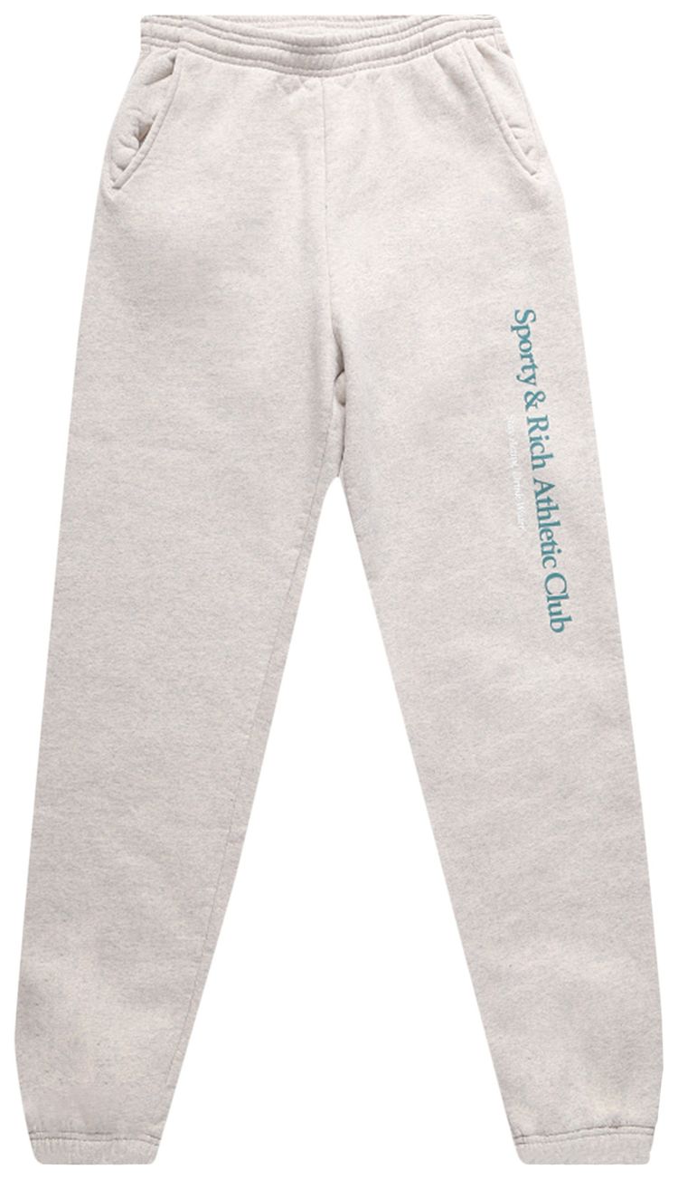 Sporty  Rich Athletic Club Pant Heather OatmealTeal