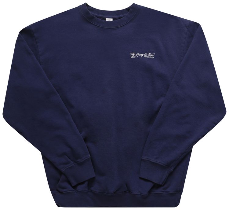 Sporty  Rich Fitness Club Crew NavyWhite