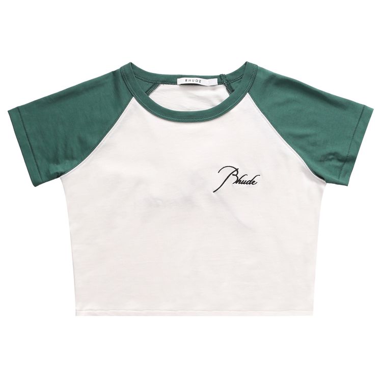 Rhude Logo Baby Tee WhiteGreen
