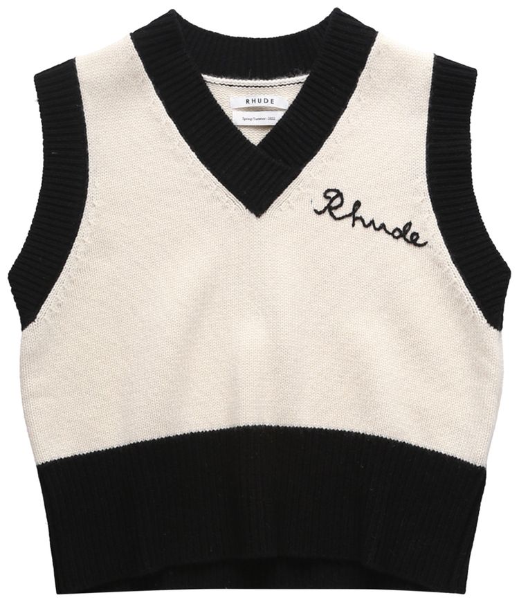 Rhude Script Logo Vest Cream