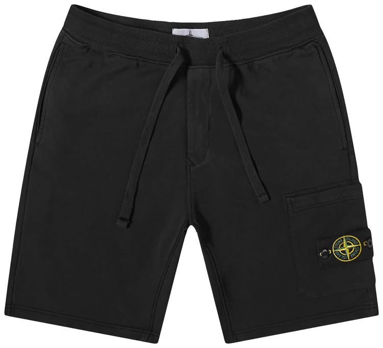 Stone Island Fleece Shorts Black