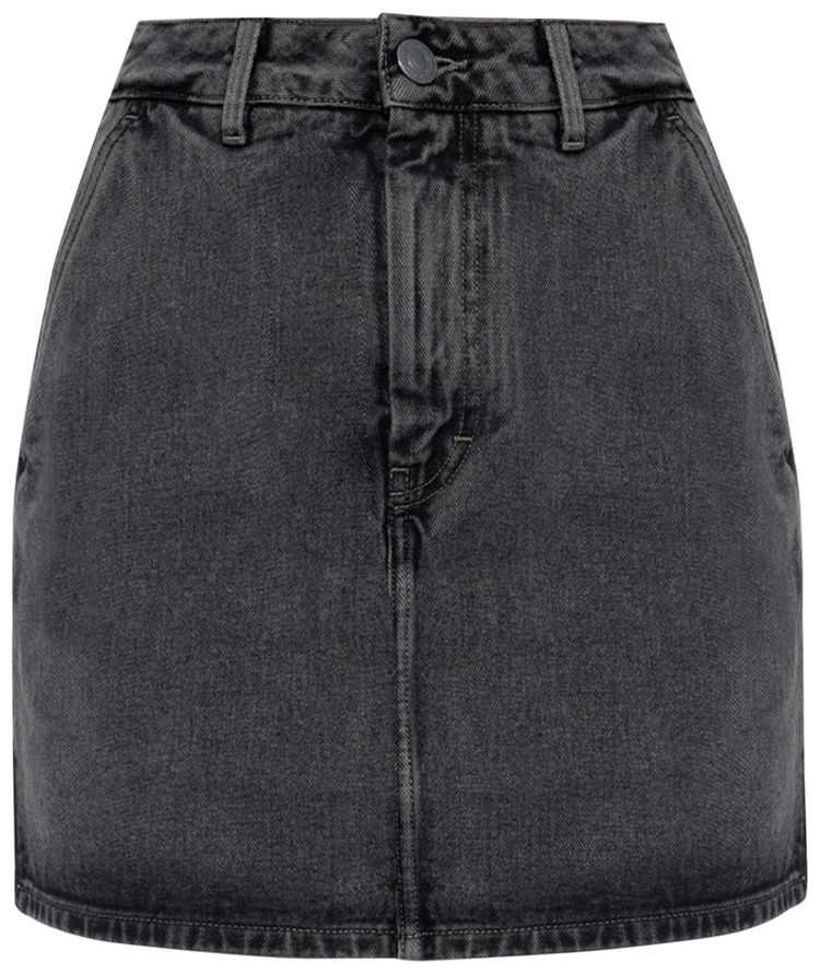 Ami Short Denim Skirt Black