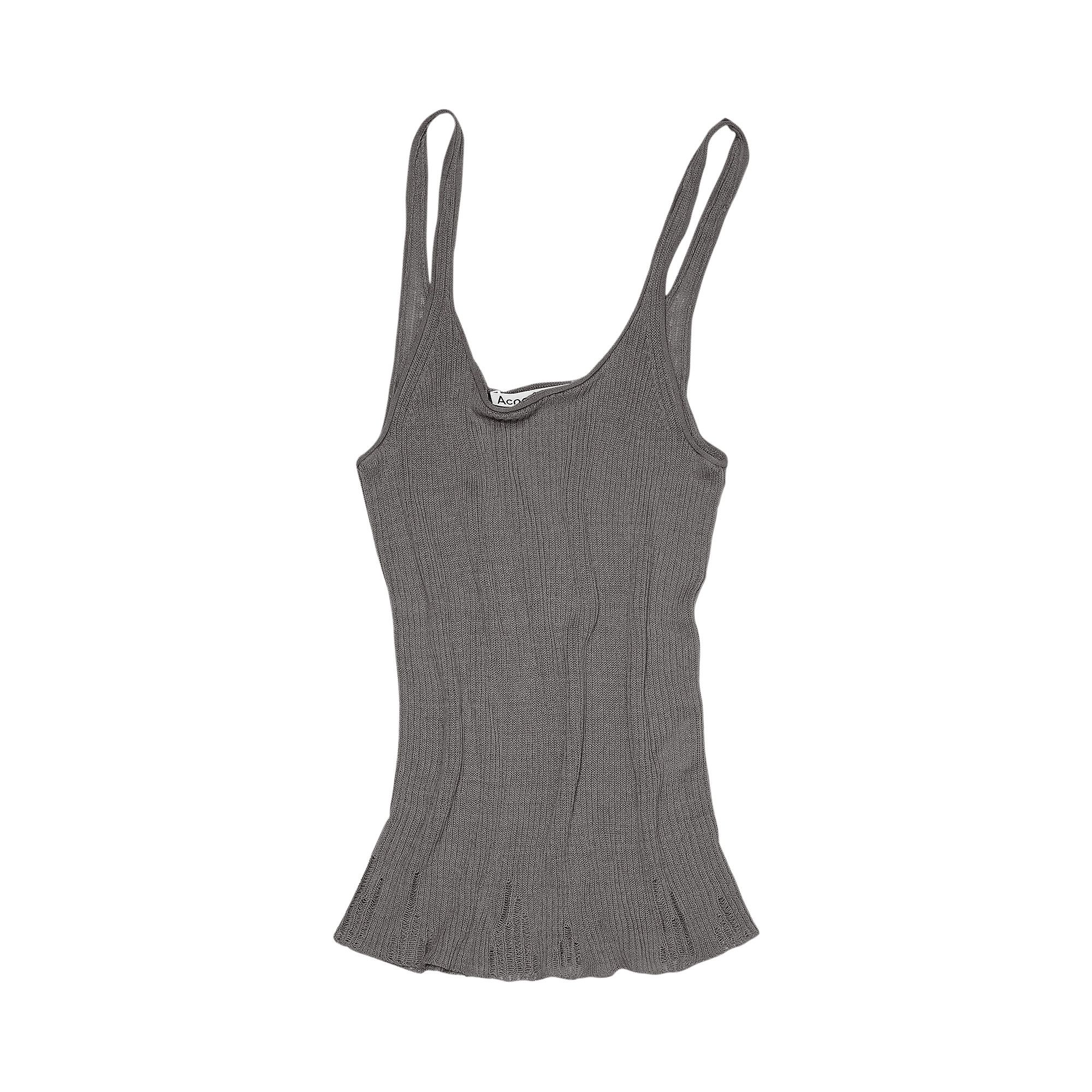 Buy Acne Studios Ribbed Tank Top Charcoal Grey A60331 GOAT