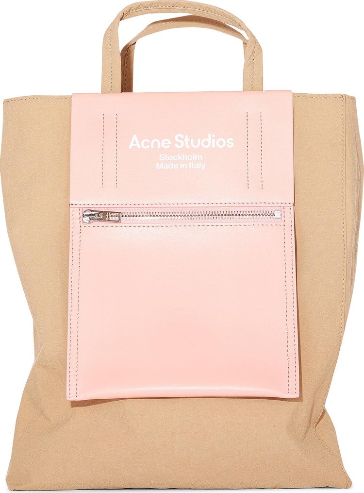 Acne Studios Papery Nylon Tote Bag 'Brown/Pink'
