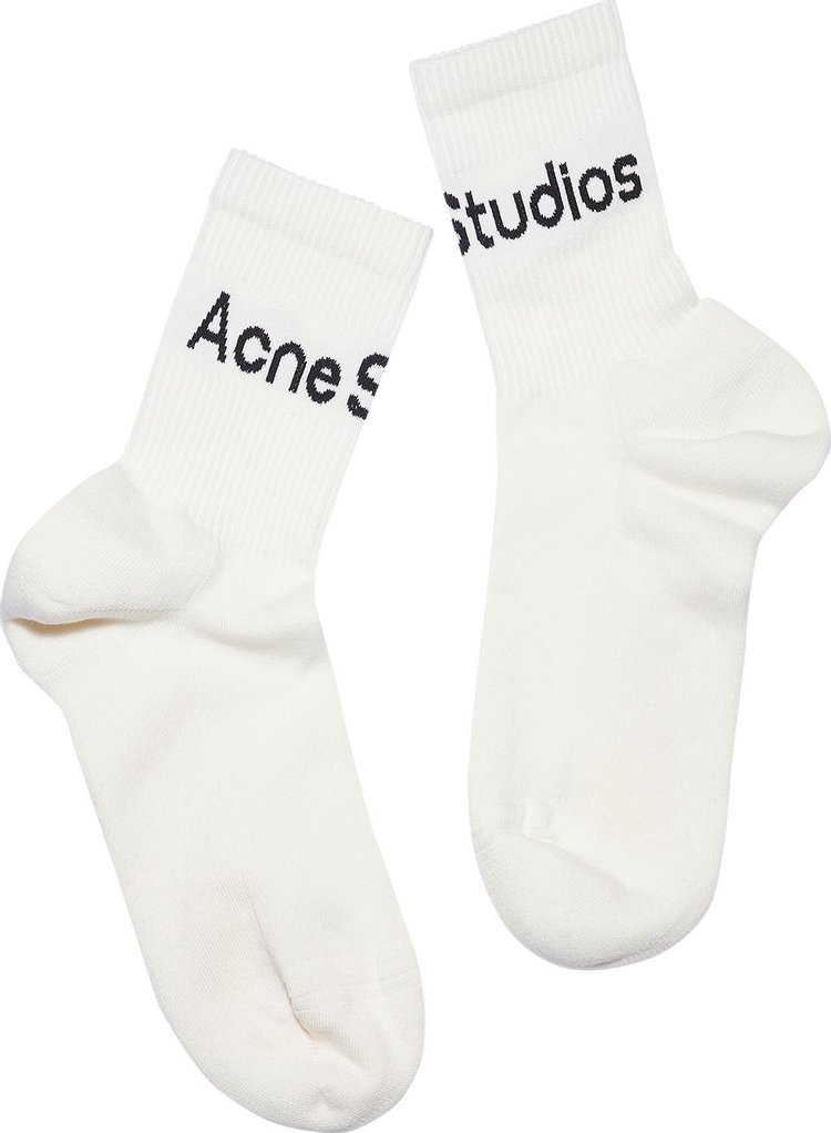 Acne Studios Ribbed Sock WhiteBlack