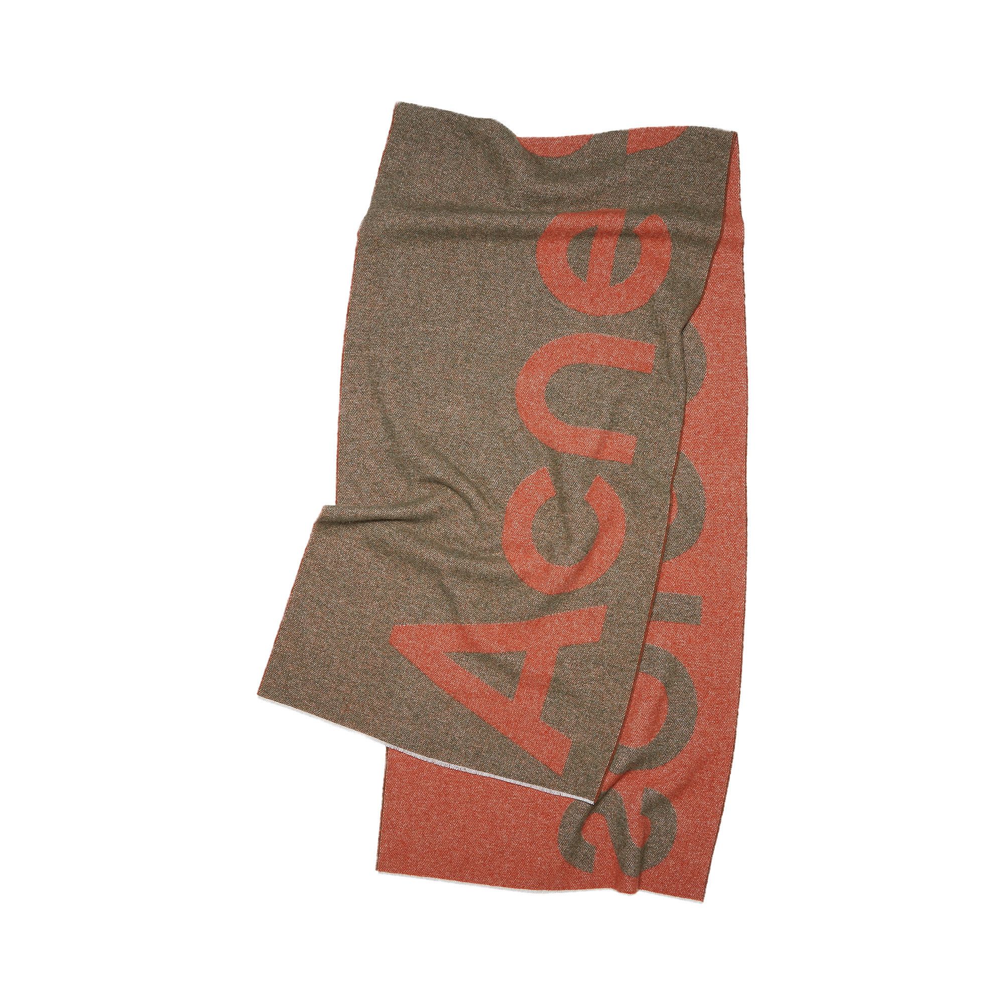 Buy Acne Studios Logo Jacquard Scarf 'Brown/Rust Orange' - CA0104