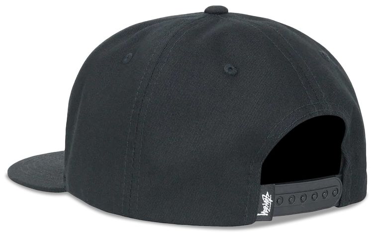 Stussy Big Stock Point Crown Cap Black