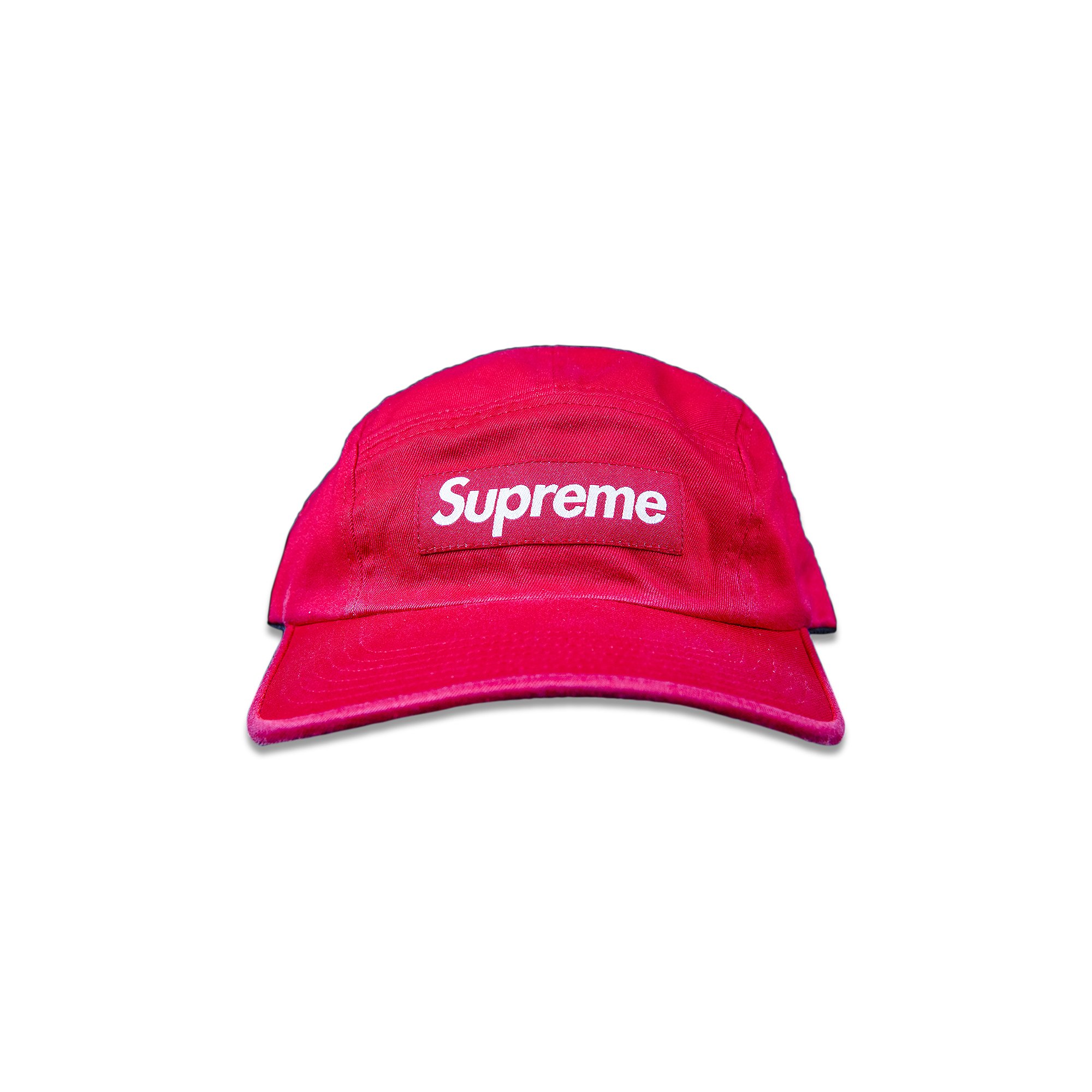 Supreme Washed Chino Twill Camp Cap 'Red'