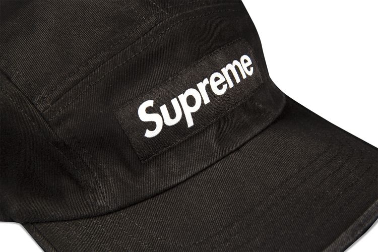 Supreme Washed Chino Twill Camp Cap Black