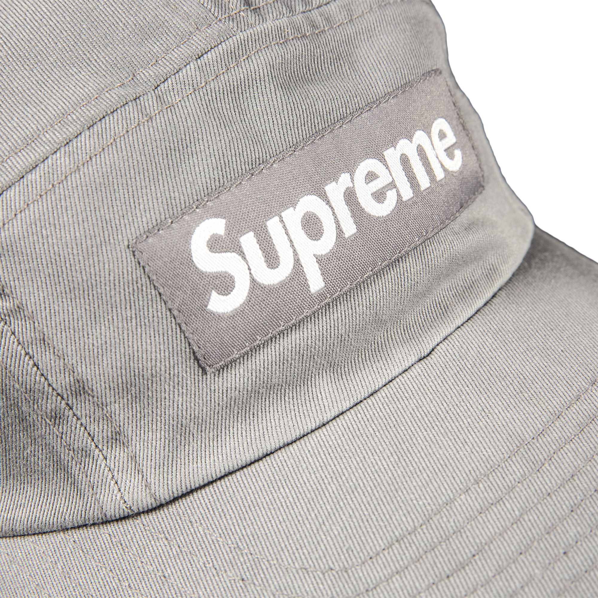 Buy Supreme Washed Chino Twill Camp Cap 'Grey' - SS22H106