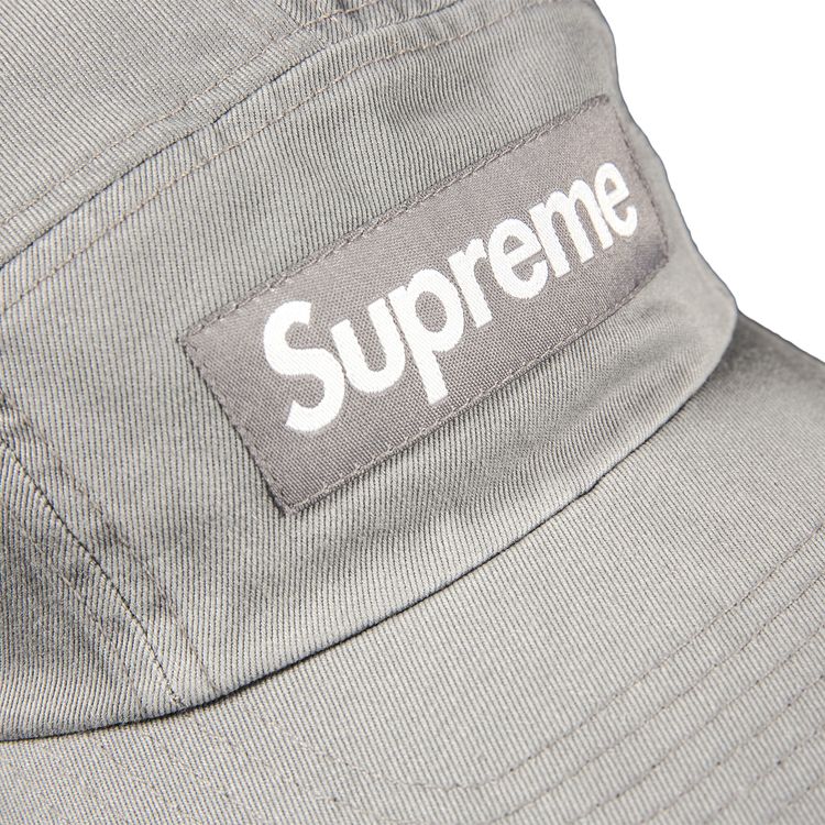Supreme Washed Chino Twill Camp Cap Grey