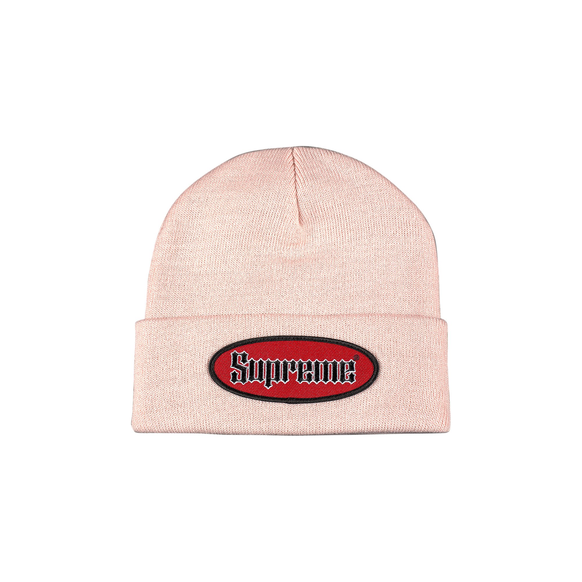Supreme Oval Patch Beanie 'Pink'
