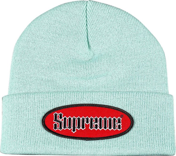 Supreme Oval Patch Beanie 'Turquoise'