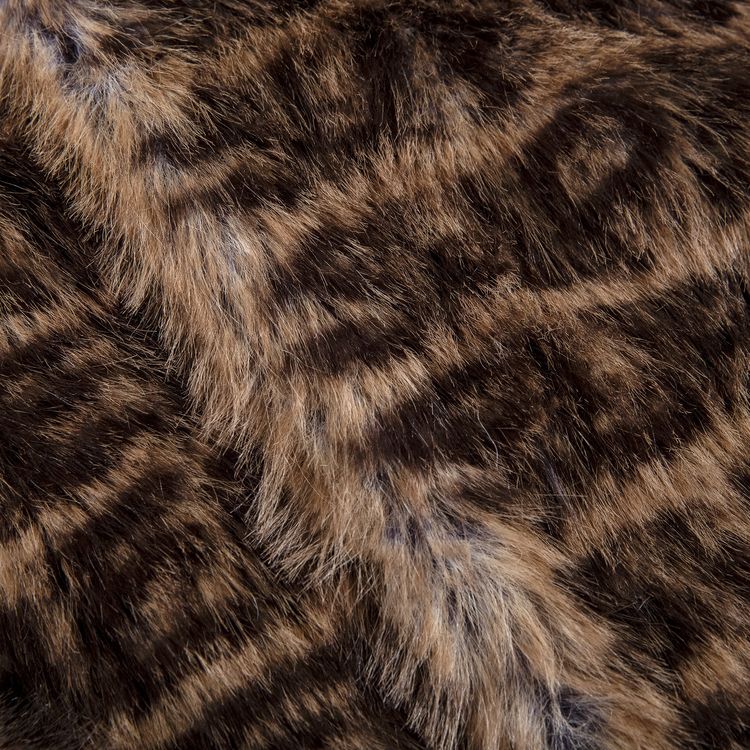 Supreme Faux Fur Hooded Coat Brown
