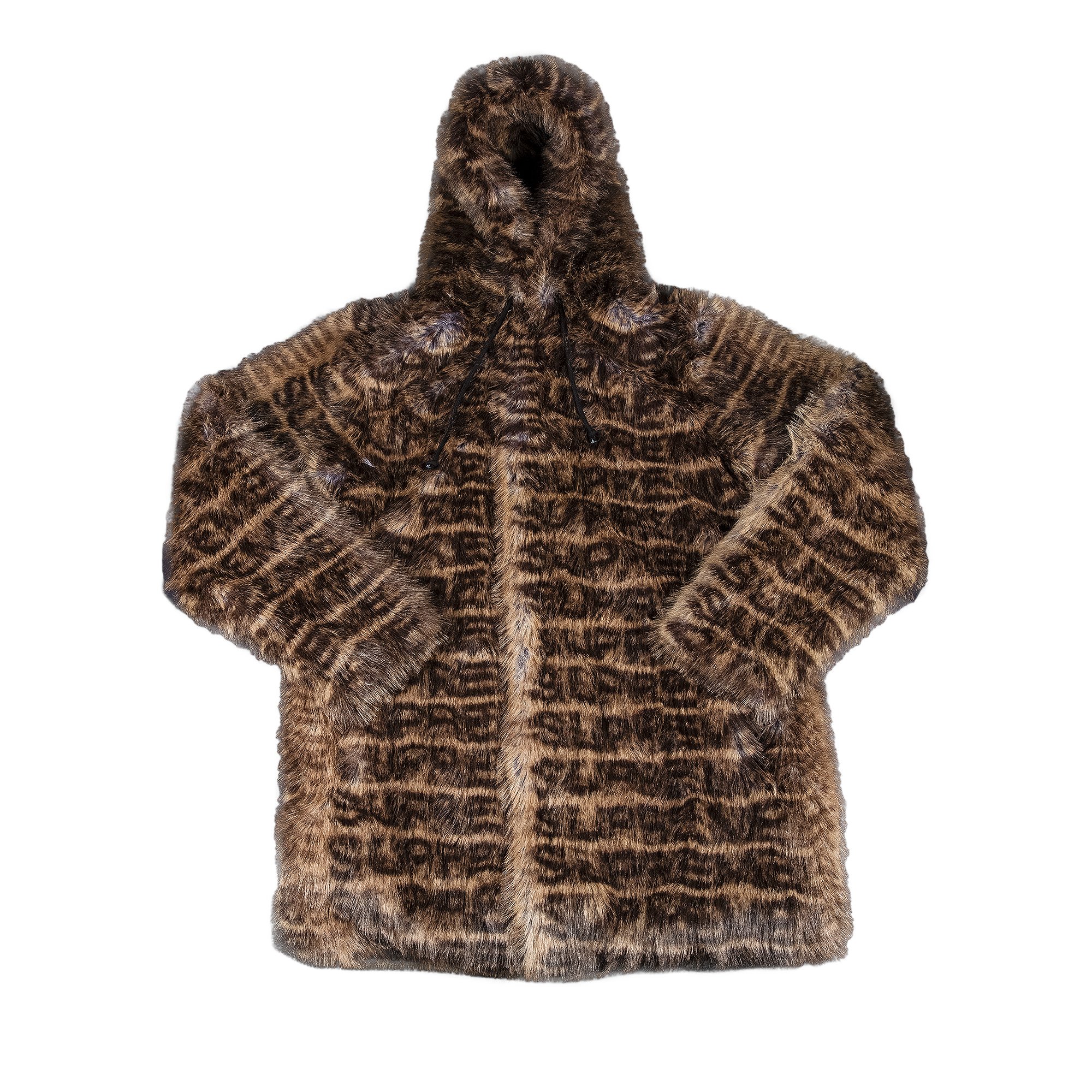 Supreme Faux Fur Hooded Coat 'Brown' | GOAT