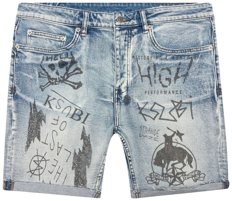 Ksubi Chopper Short Nowhere Punk Blue