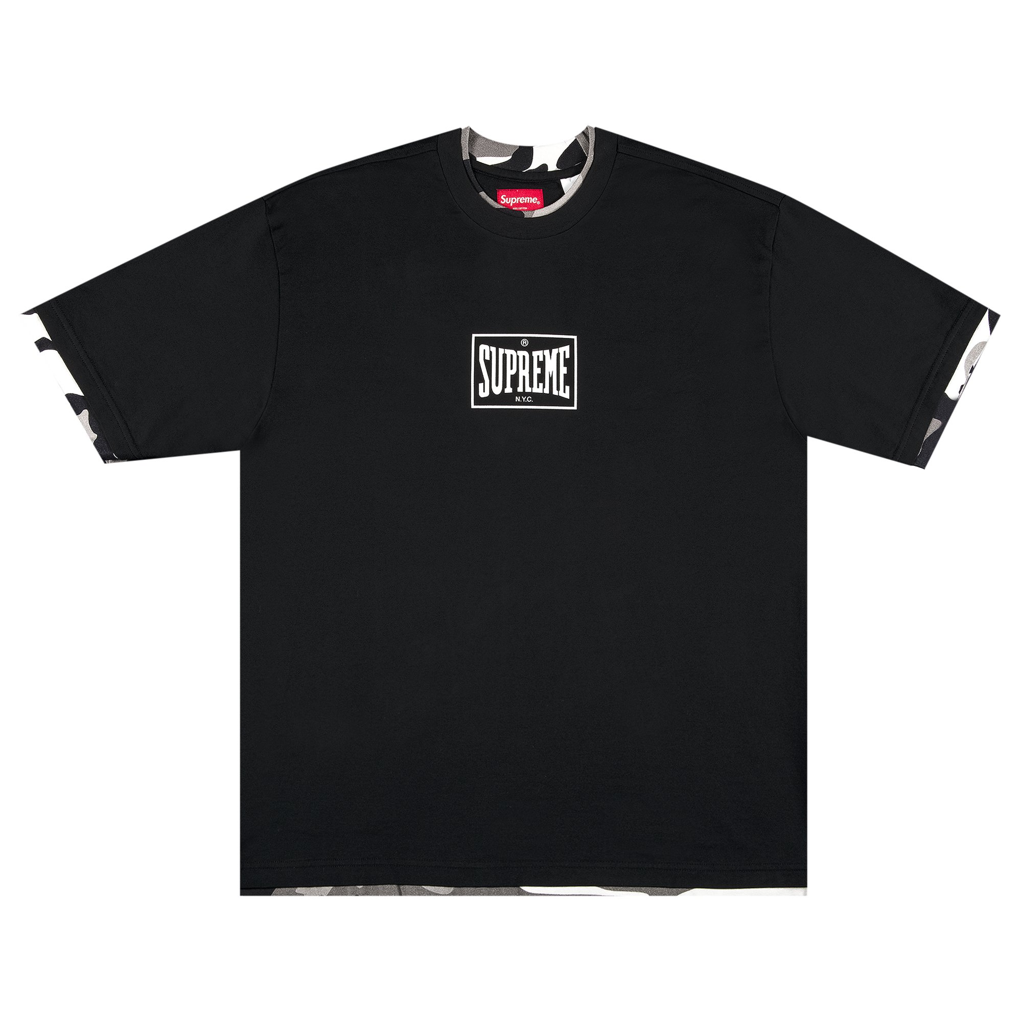 Buy Supreme Layered Short-Sleeve Top 'Black' - SS22KN24 BLACK | GOAT