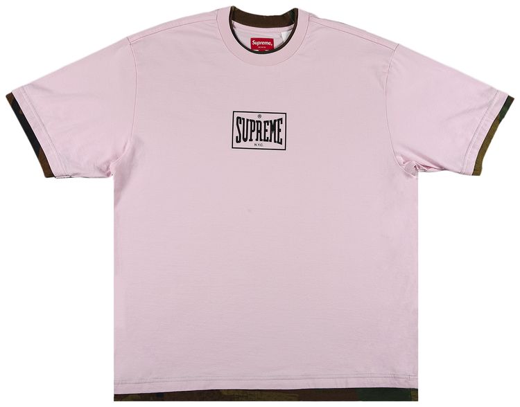 Supreme Layered Short Sleeve Top Pink