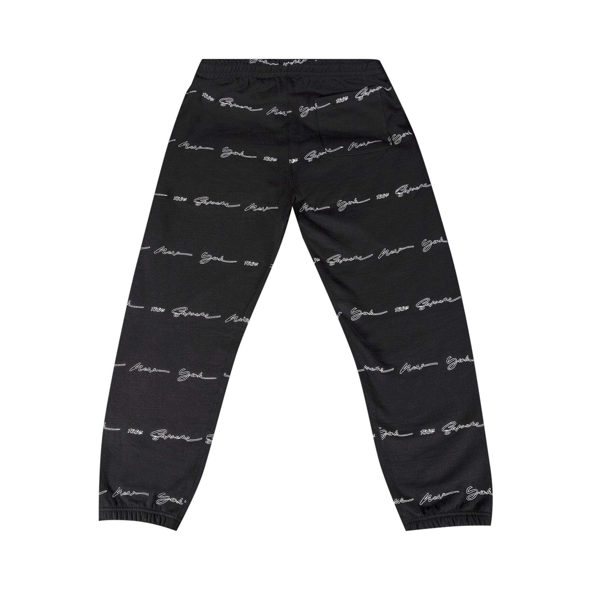 Buy Supreme Script Stripe Sweatpant 'Black' - SS22P64 BLACK | GOAT