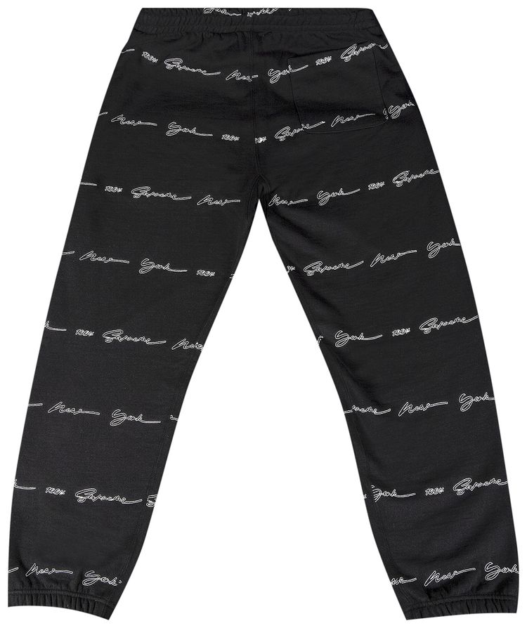 Supreme Script Stripe Sweatpant Black