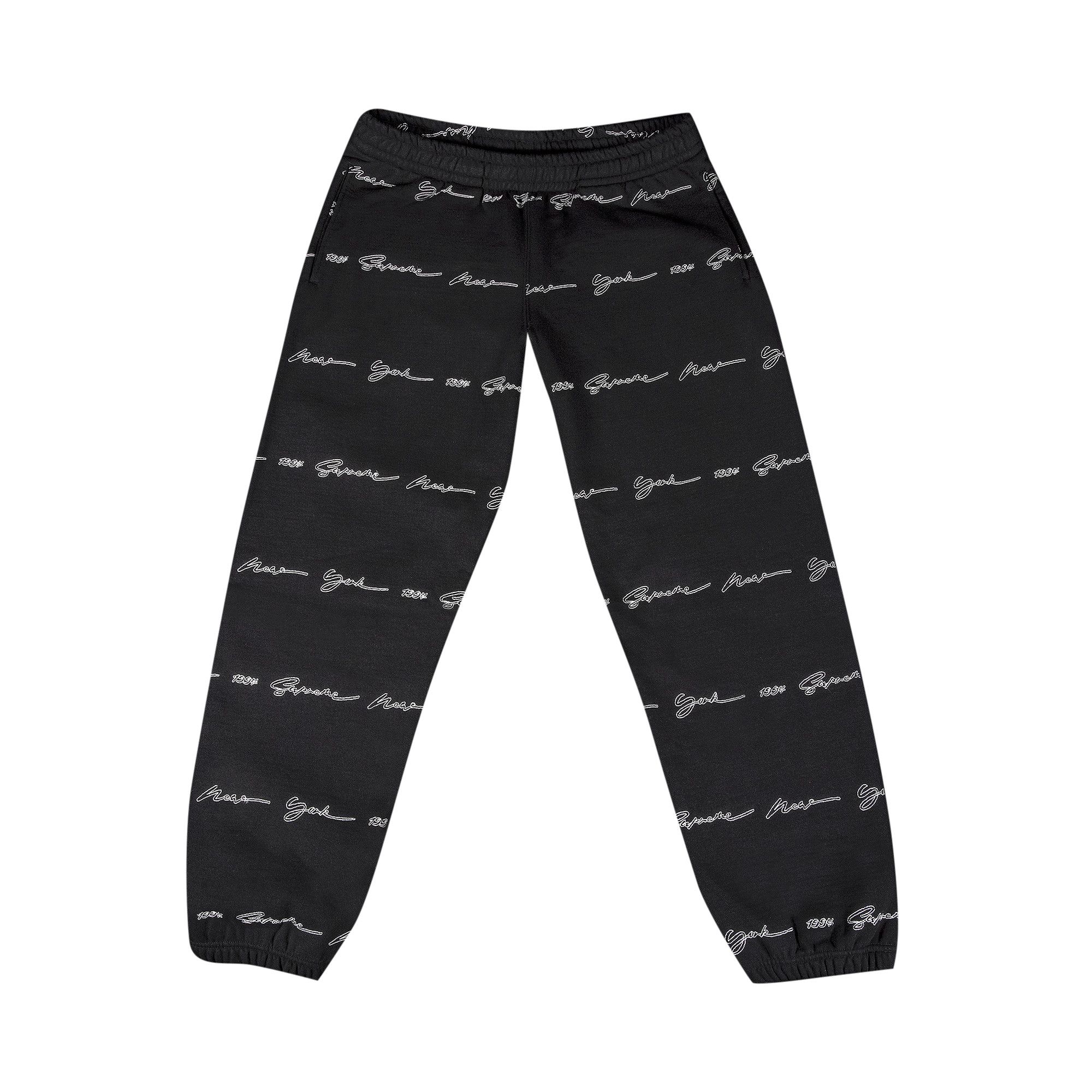 Supreme / ボトム/M/コットン/CML/総柄/script stripe sweatpant Buy Supreme Script Stripe Sweatpant 'Black' - SS22P64 BLACK | GOAT