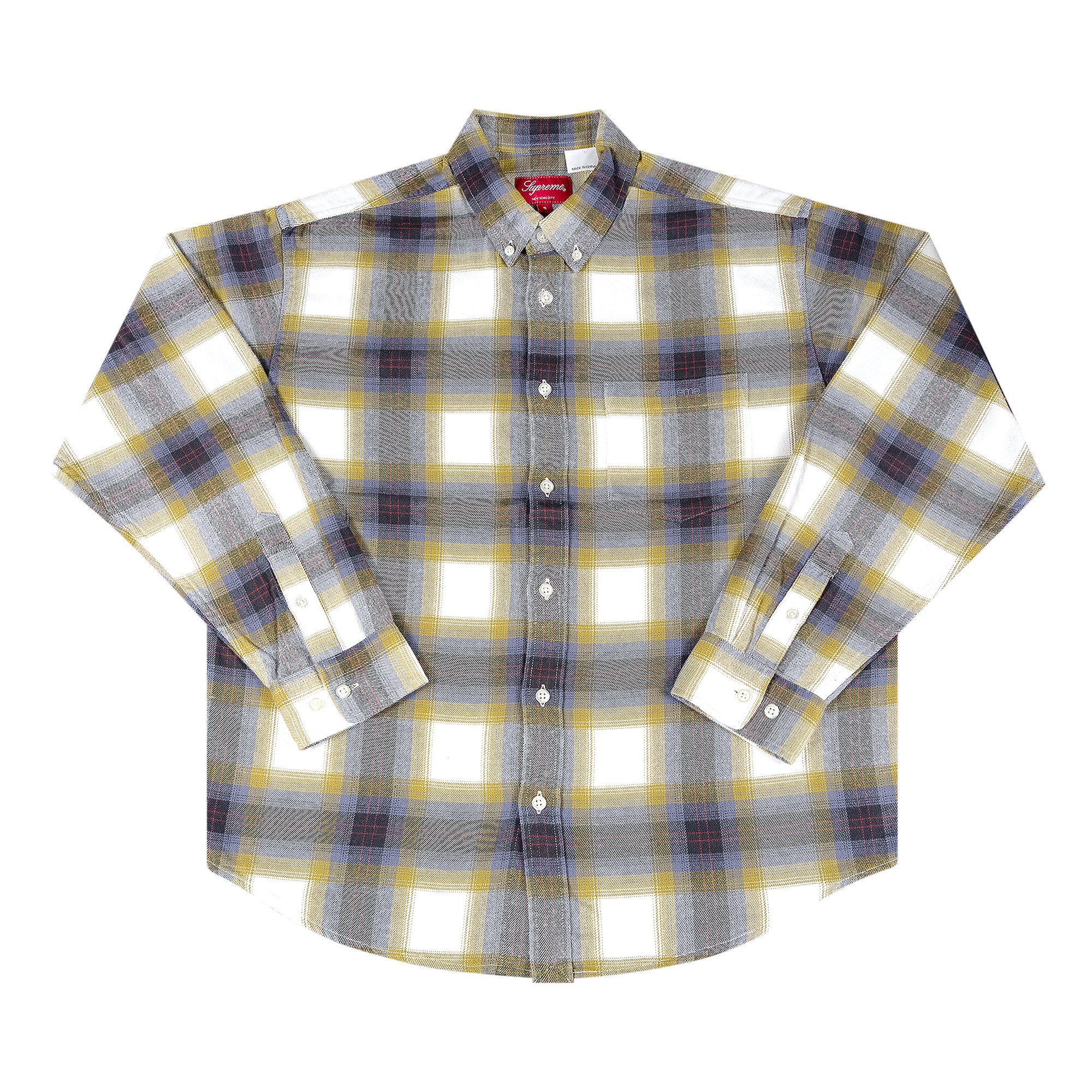 Supreme Brushed Plaid Flannel Shirt 'Natural'