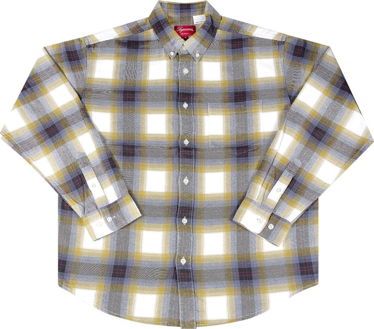Supreme Brushed Plaid Flannel Shirt 'Natural'