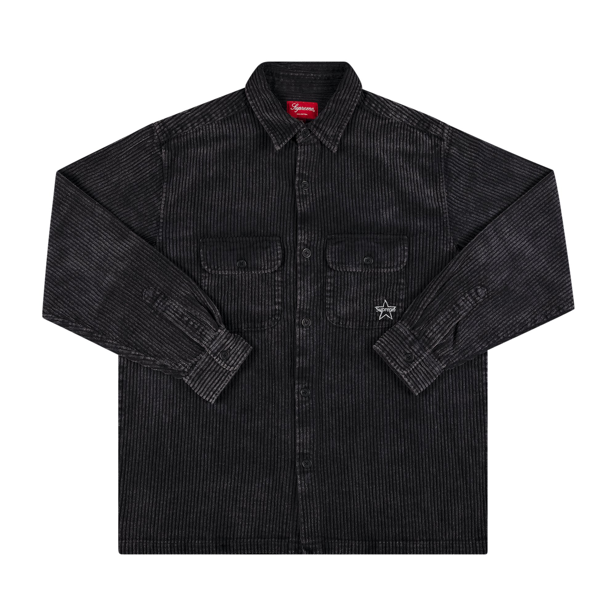 Supreme Corduroy Shirt 'Black' | GOAT
