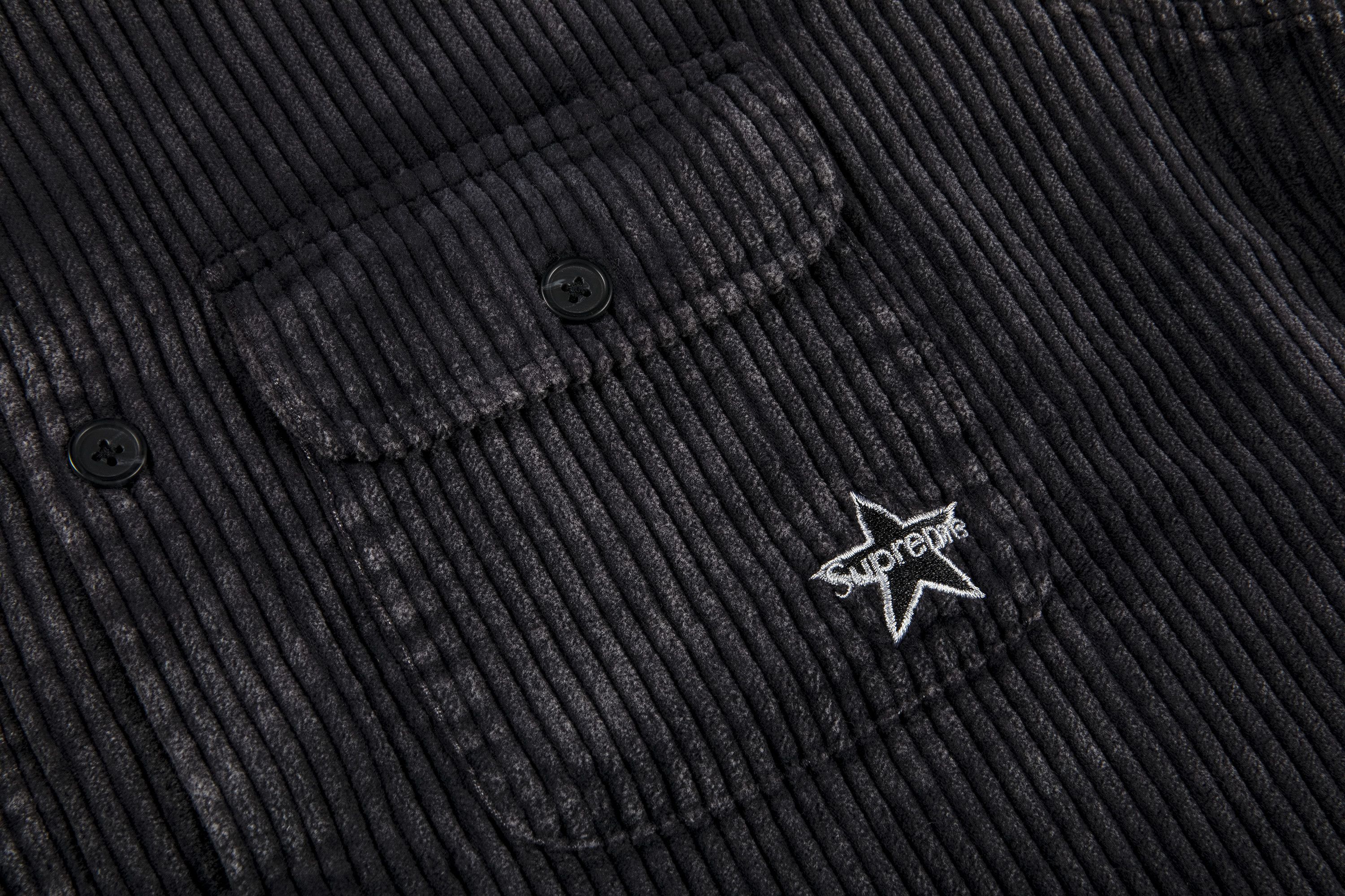 Size m Supreme Corduroy Shirt 'Black'