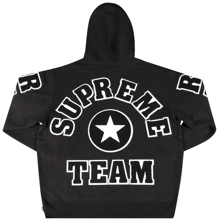 Supreme Team Chenille Hooded Sweatshirt Black