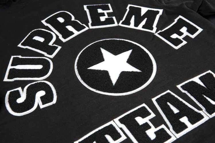 Supreme Team Chenille Hooded Sweatshirt Black