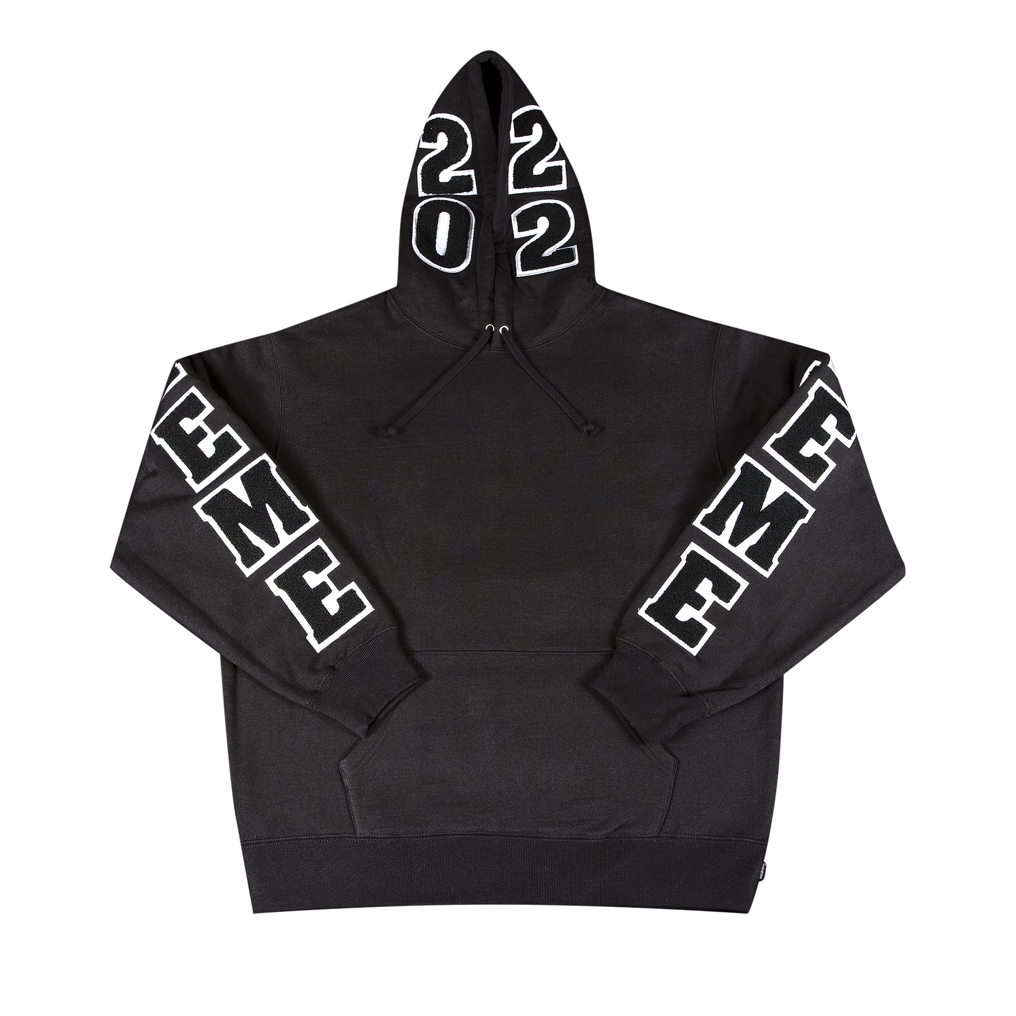 Supreme Team Chenille Hooded Sweatshirt 'Black' | GOAT